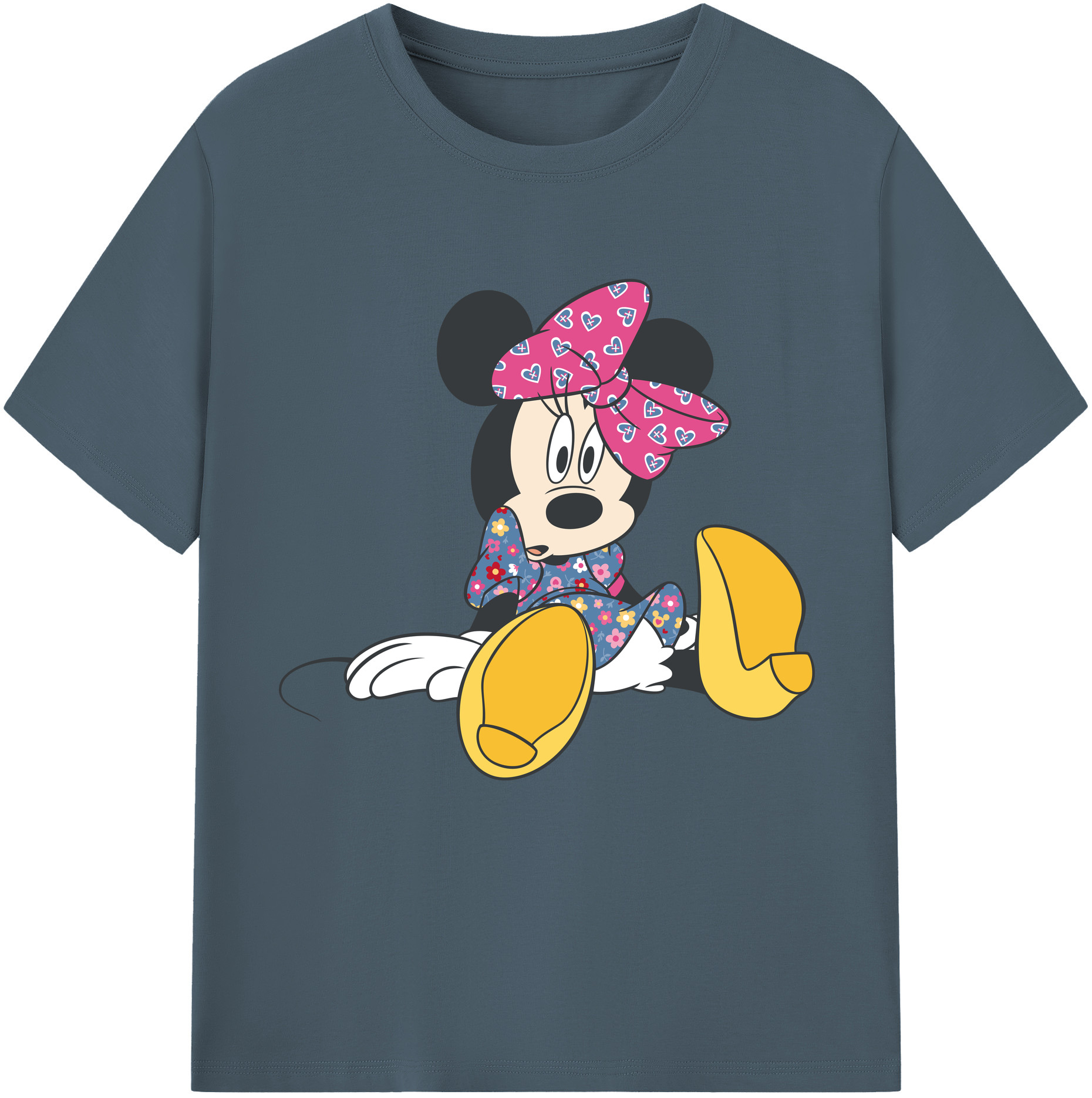 （画像用） ミッキーマウス Mickey Mouse 綿100％半袖Tシャツ（フロントプリント）